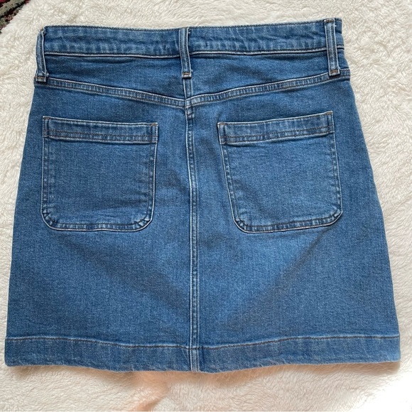 SOLD || Madewell Patch Pocket Denim Button Mini Skirt - Picture 5 of 7